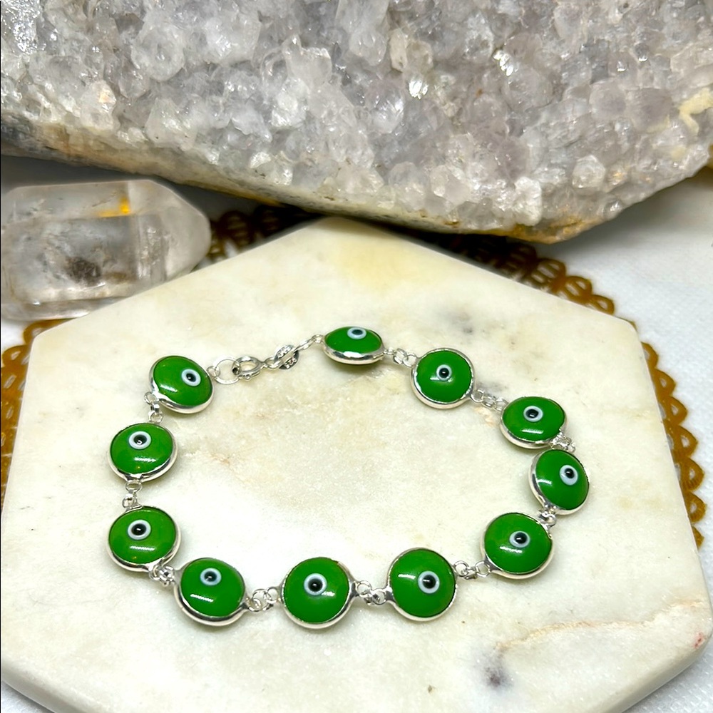 Green Evil Eye Bracelet